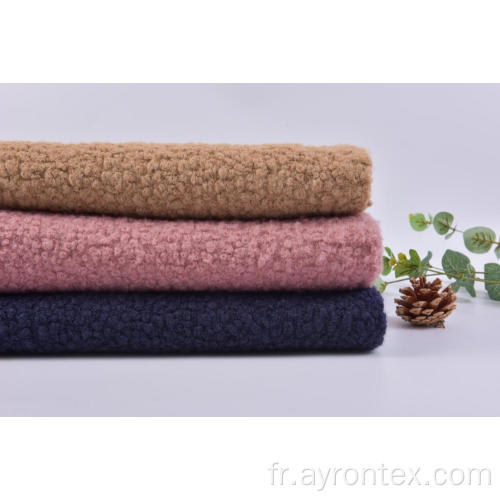 Polyester Tricoted Boucle Coat Boucle Boucle Fleece Tissu